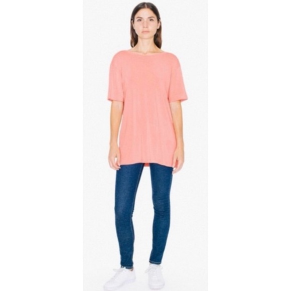 (NWT) AMERICAN APPAREL • Desert Flower Brushed Jersey Open-Back Short Sleeve Tee - Picture 16 of 16